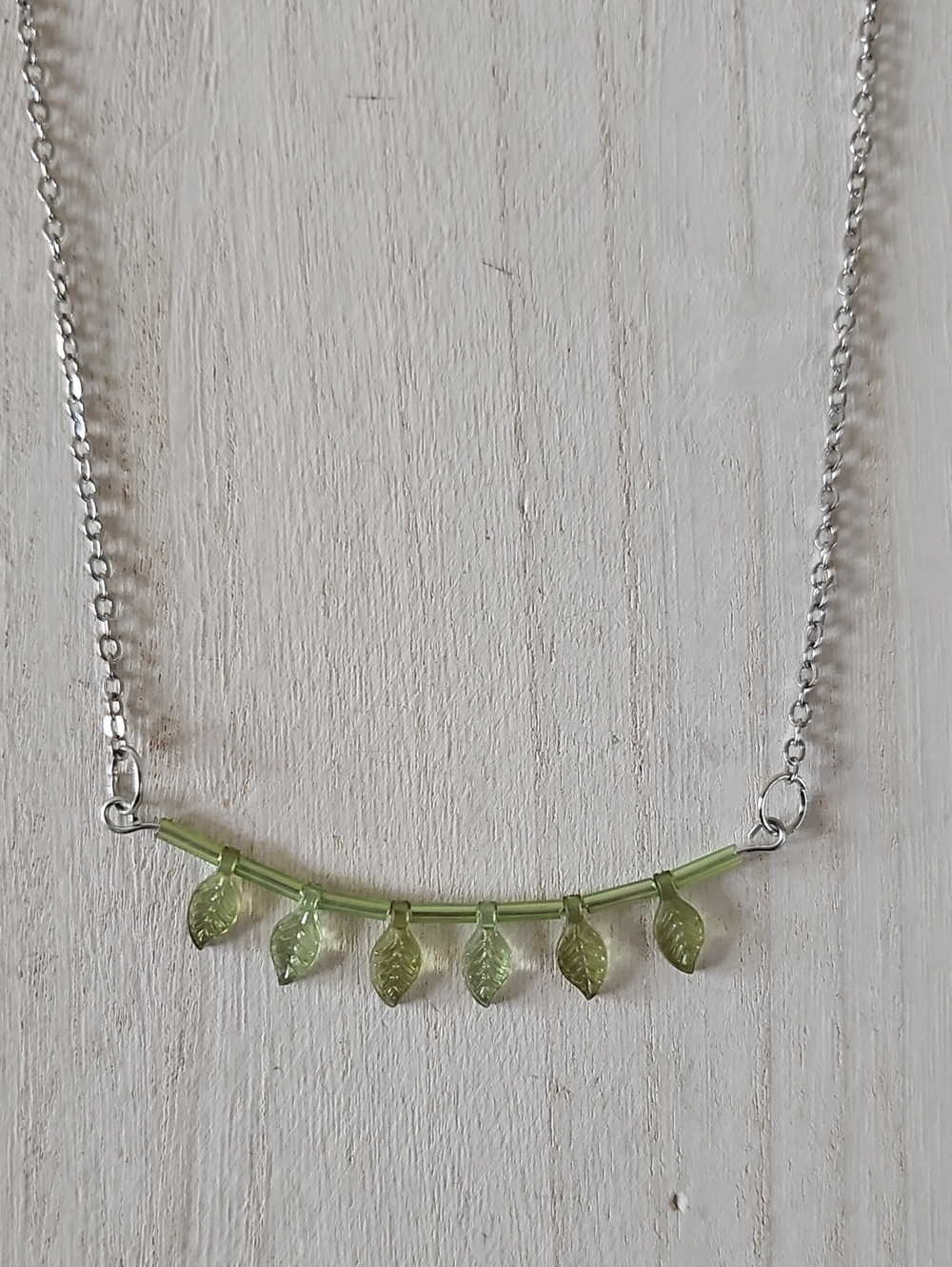 Elegant Green Leaf Necklace